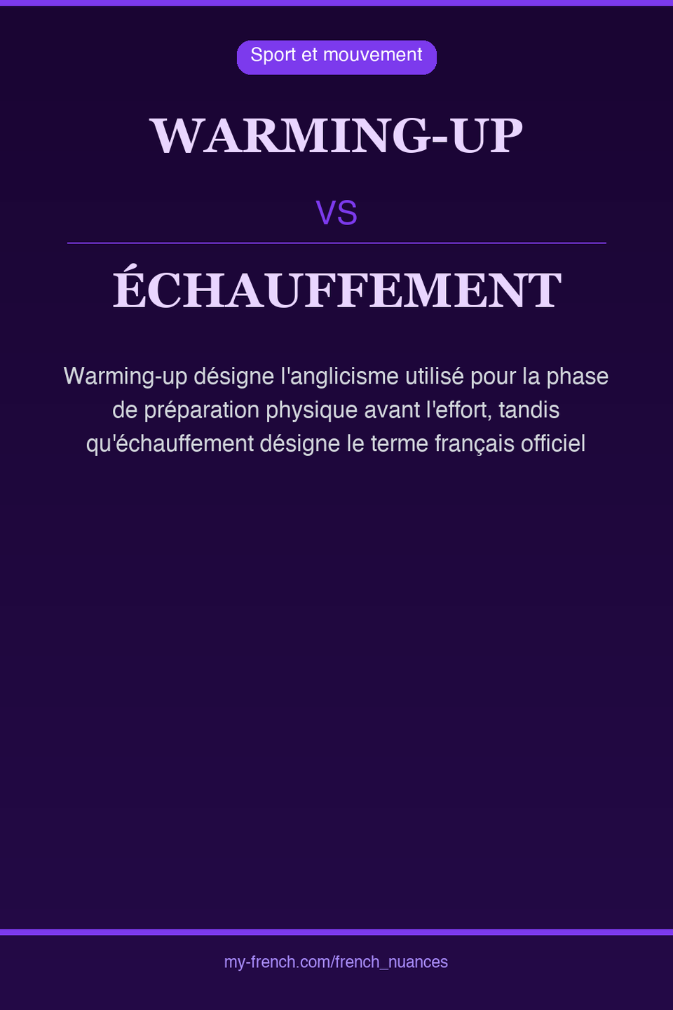 warming-up vs échauffement : quelle nuance ?