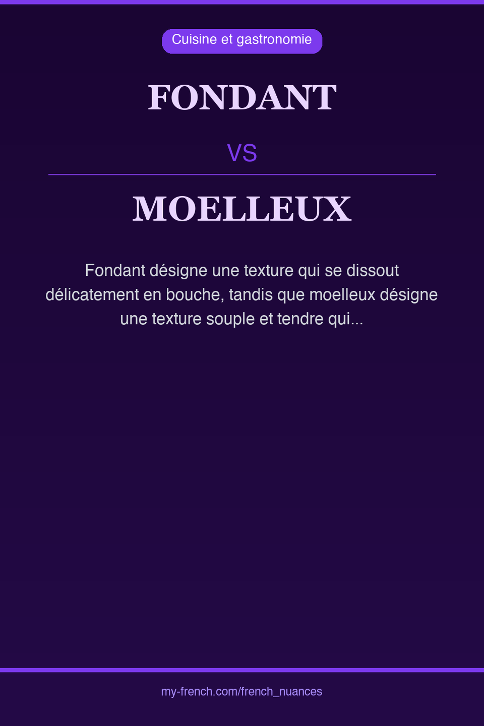 fondant vs moelleux : quelle nuance ?