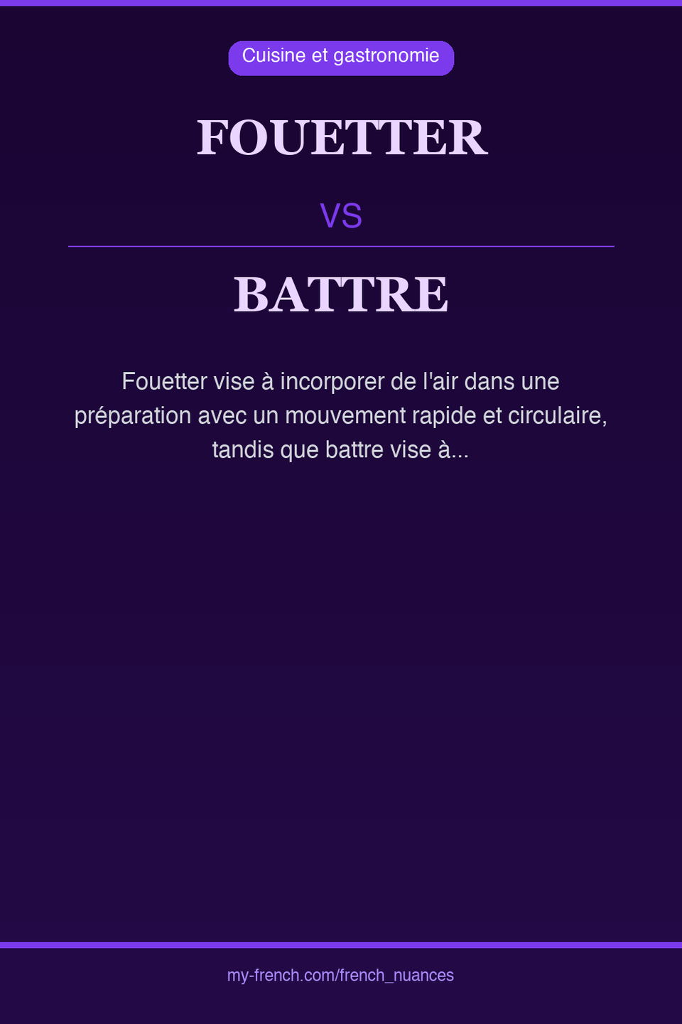 fouetter vs battre : quelle nuance ?