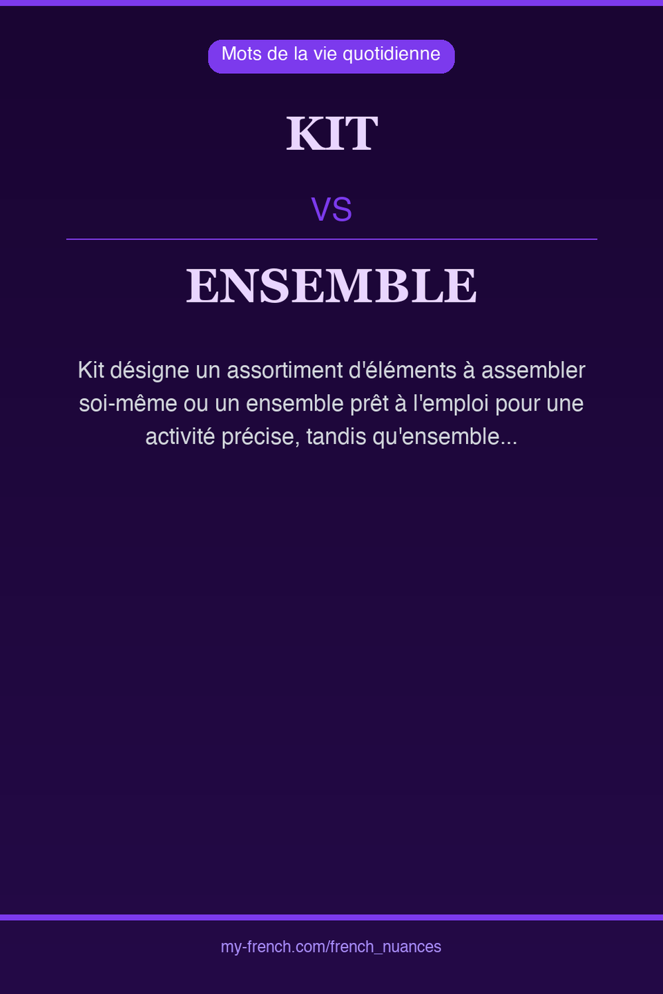 kit vs ensemble : quelle nuance ?