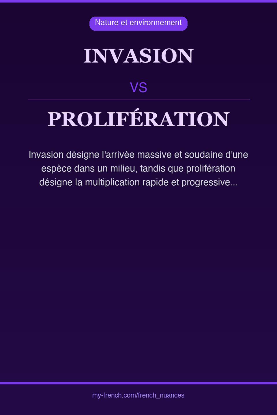 invasion vs prolifération : quelle nuance ?