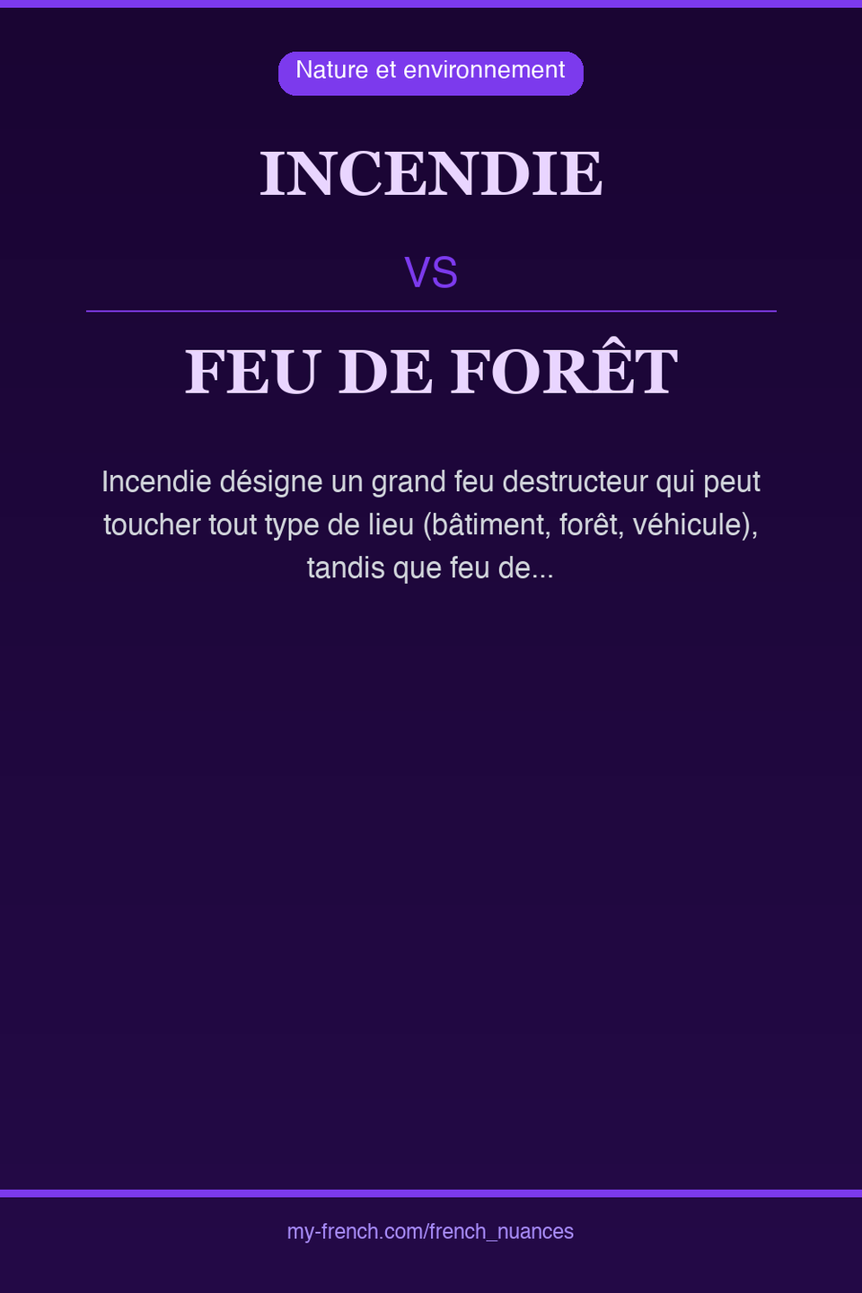 incendie vs feu de forêt : quelle nuance ?