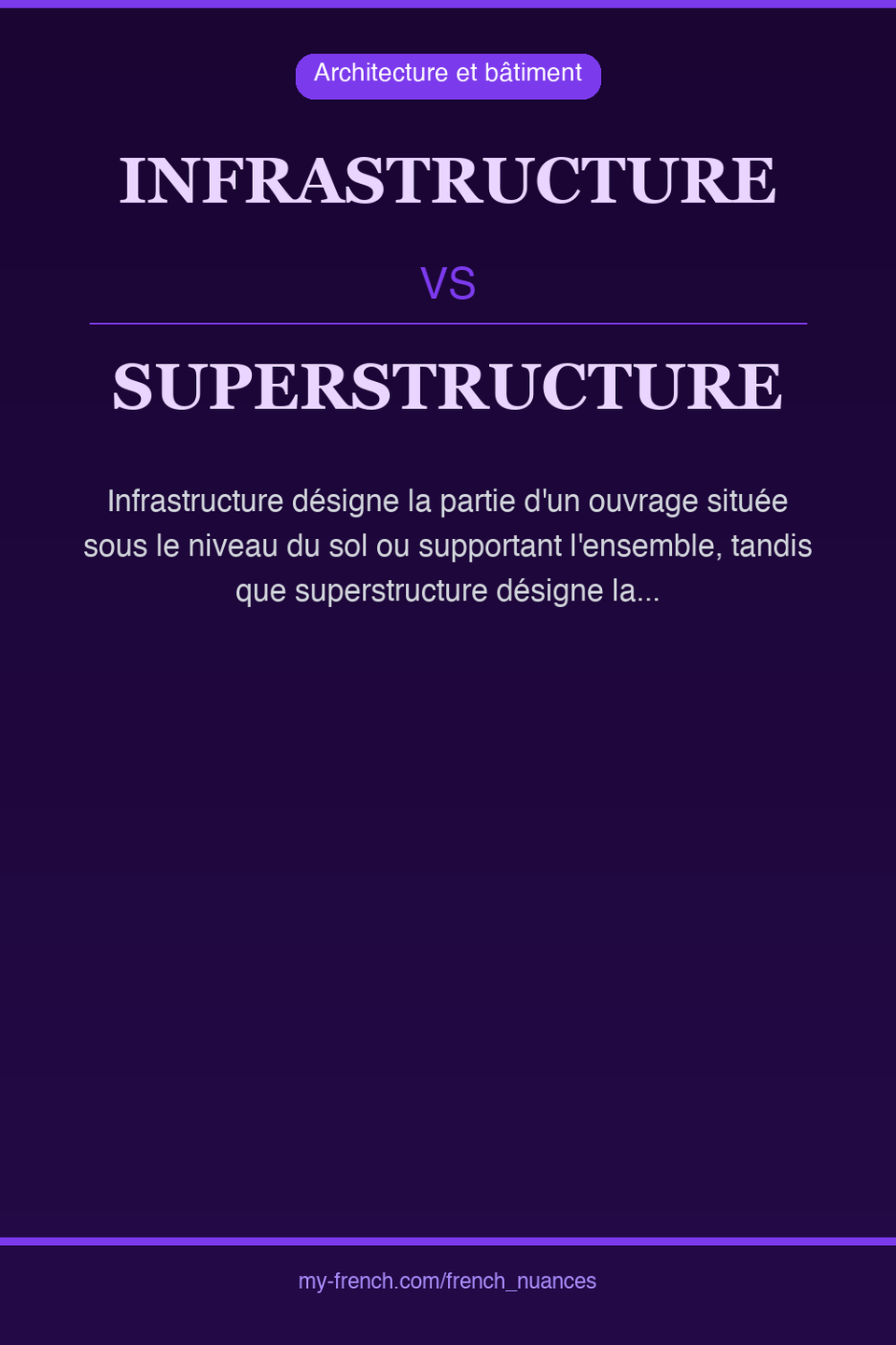 infrastructure vs superstructure : quelle nuance ?