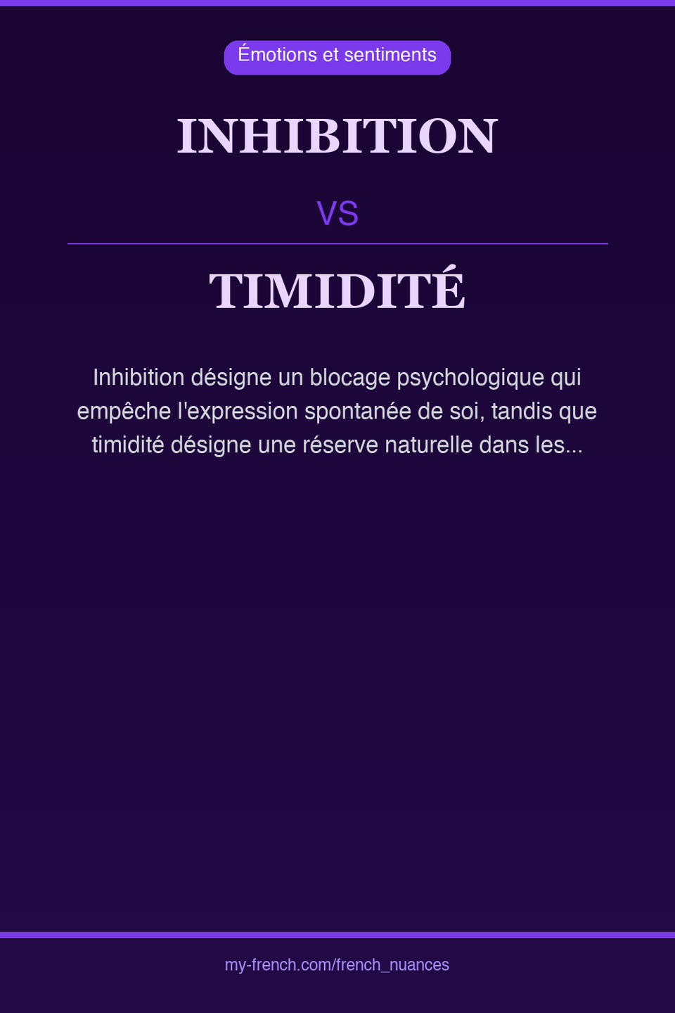 inhibition vs timidité : quelle nuance ?