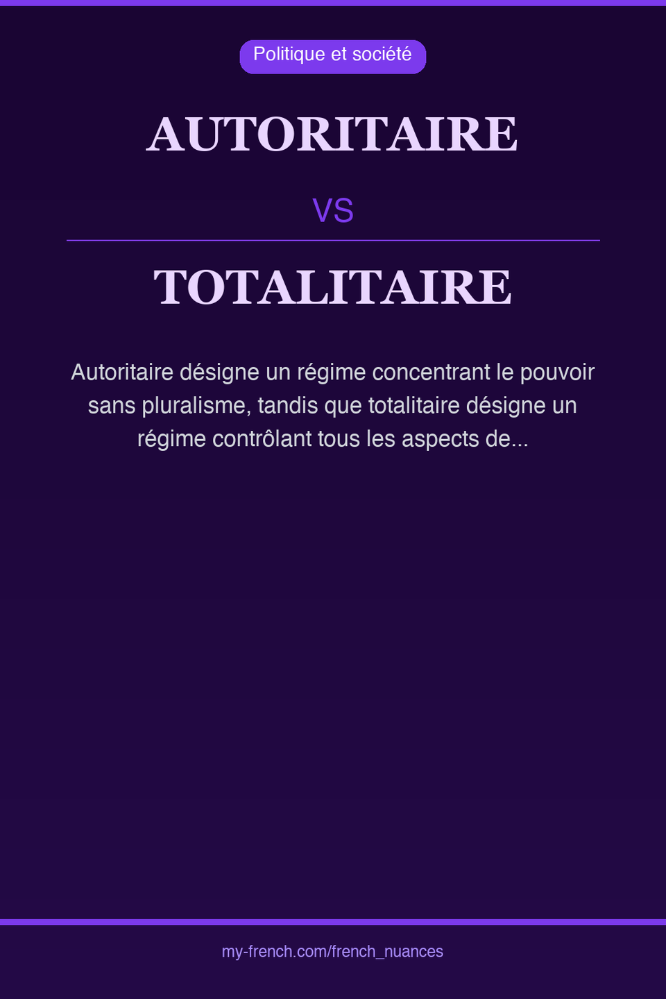 autoritaire vs totalitaire : quelle nuance ?