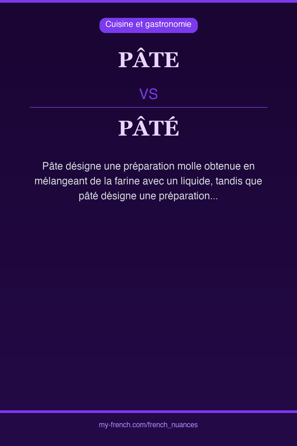 pâte vs pâté : quelle nuance ?