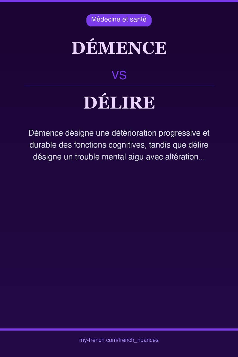 démence vs délire : quelle nuance ?