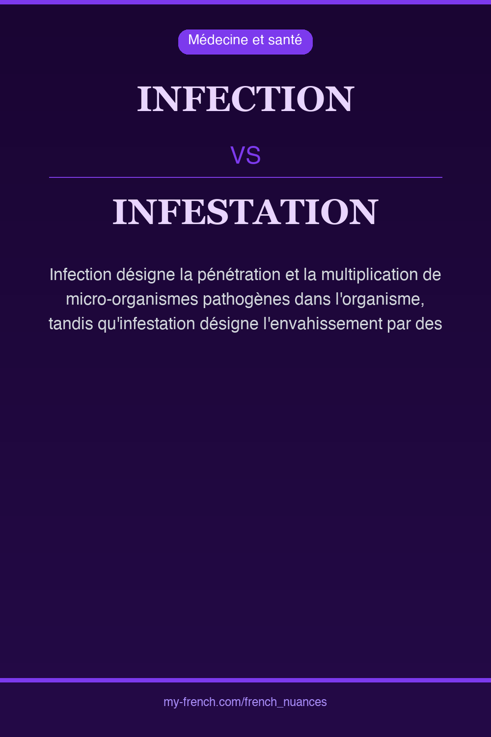 infection vs infestation : quelle nuance ?