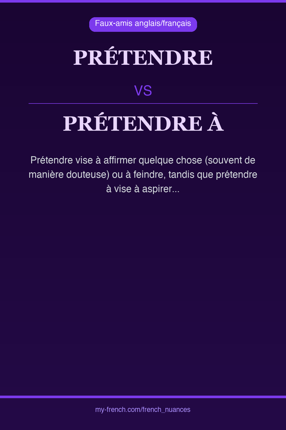 prétendre vs prétendre à : quelle nuance ?