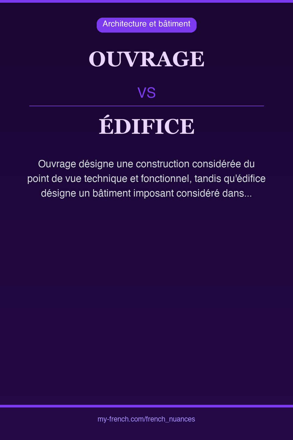 ouvrage vs édifice : quelle nuance ?