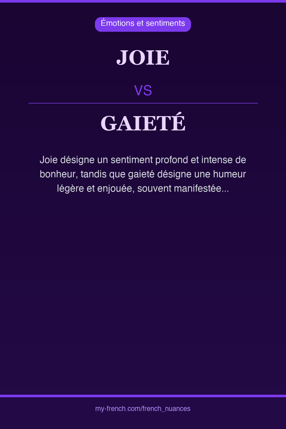 joie vs gaieté : quelle nuance ?