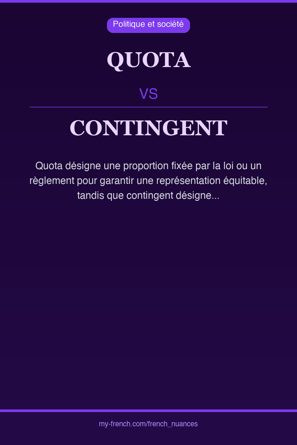 quota vs contingent : quelle nuance ?