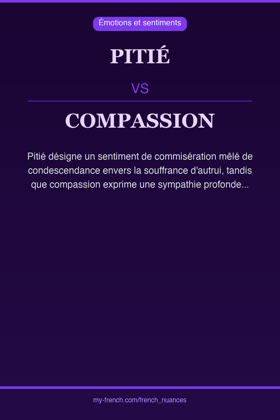 pitié vs compassion : quelle nuance ?