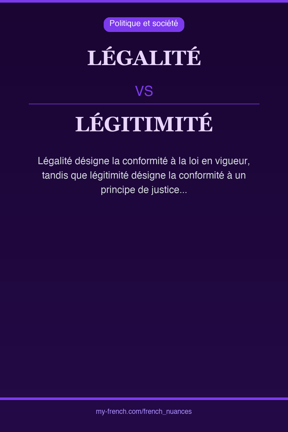 légalité vs légitimité : quelle nuance ?