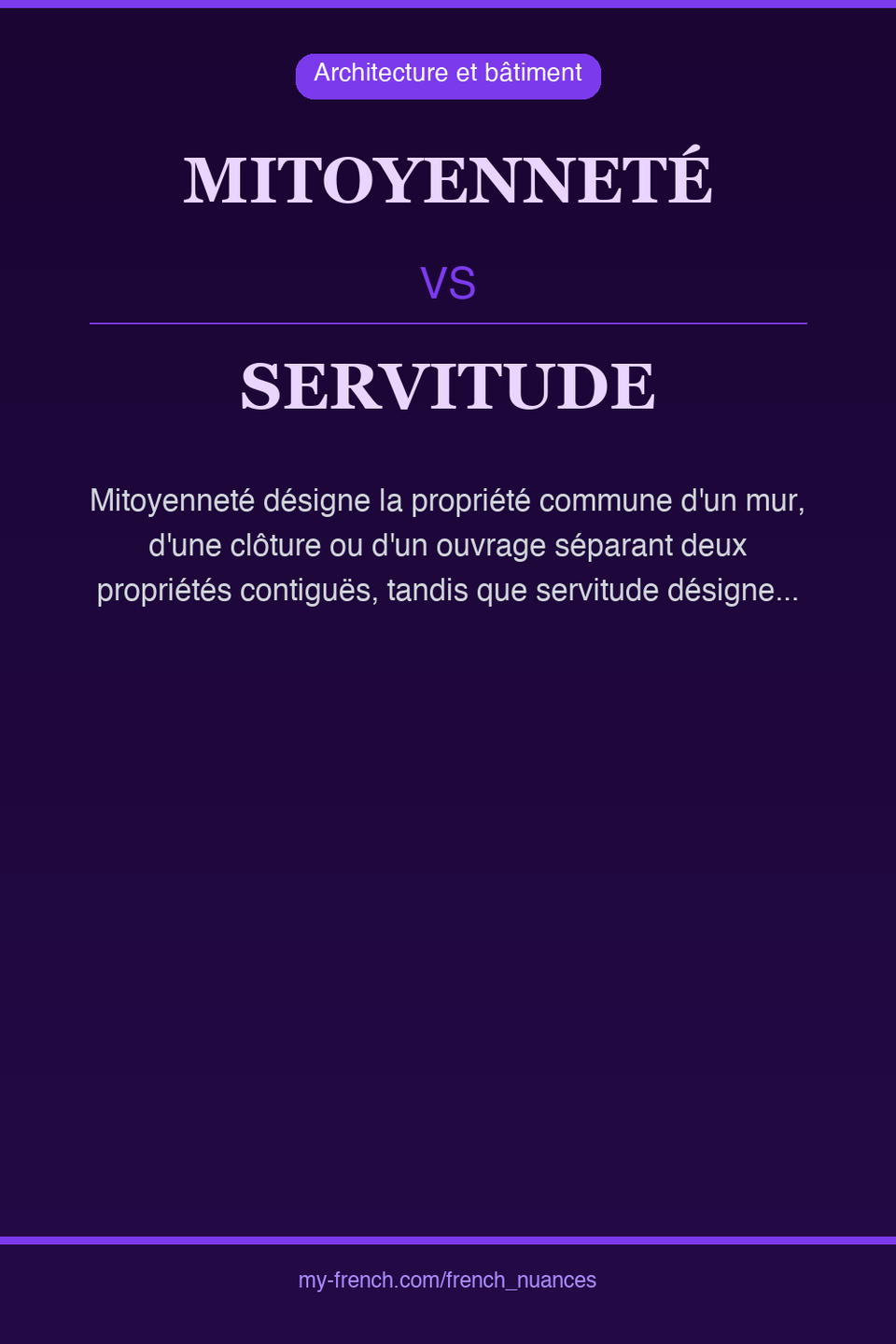 mitoyenneté vs servitude : quelle nuance ?
