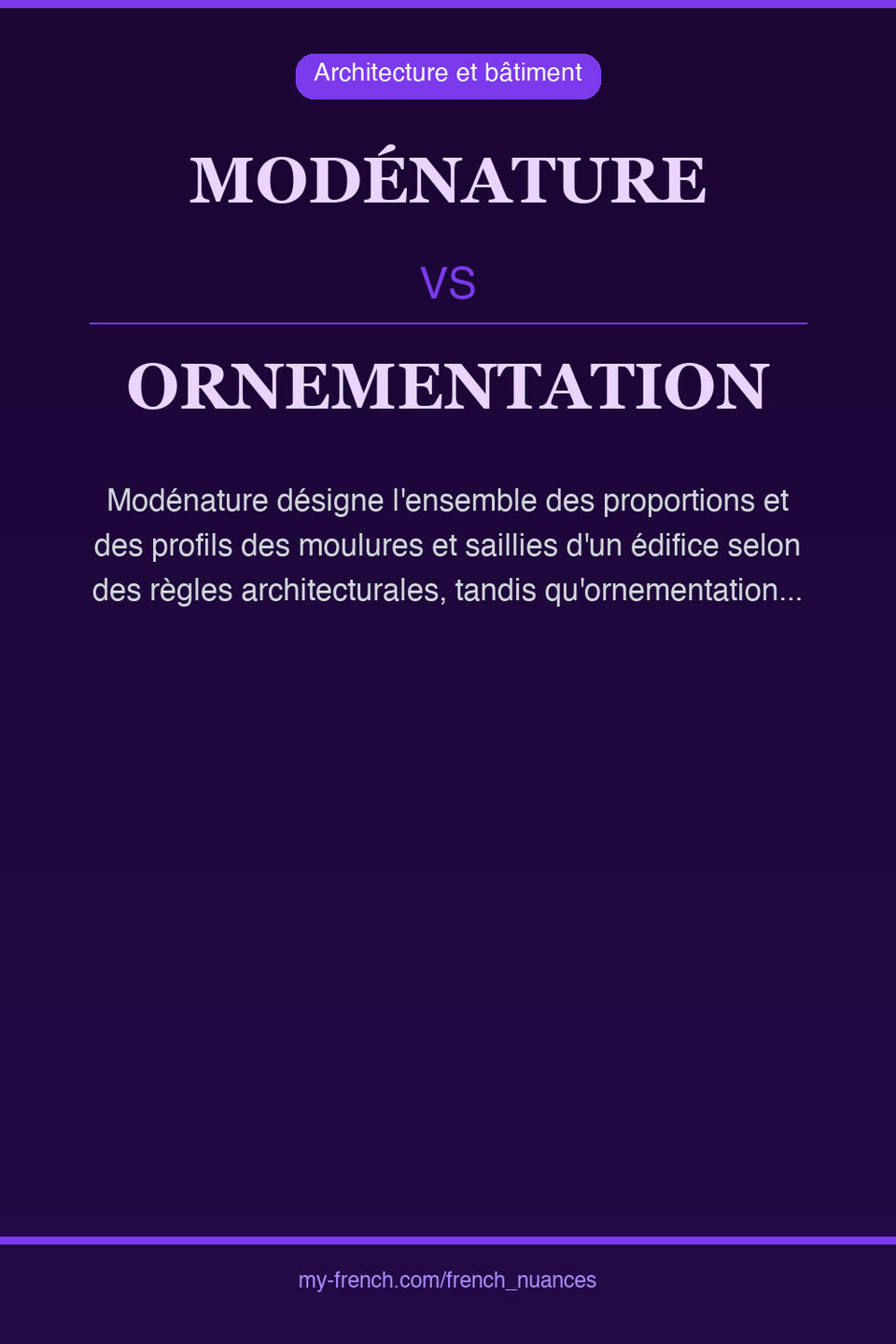 modénature vs ornementation : quelle nuance ?