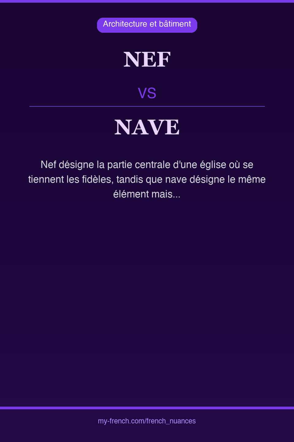 nef vs nave : quelle nuance ?