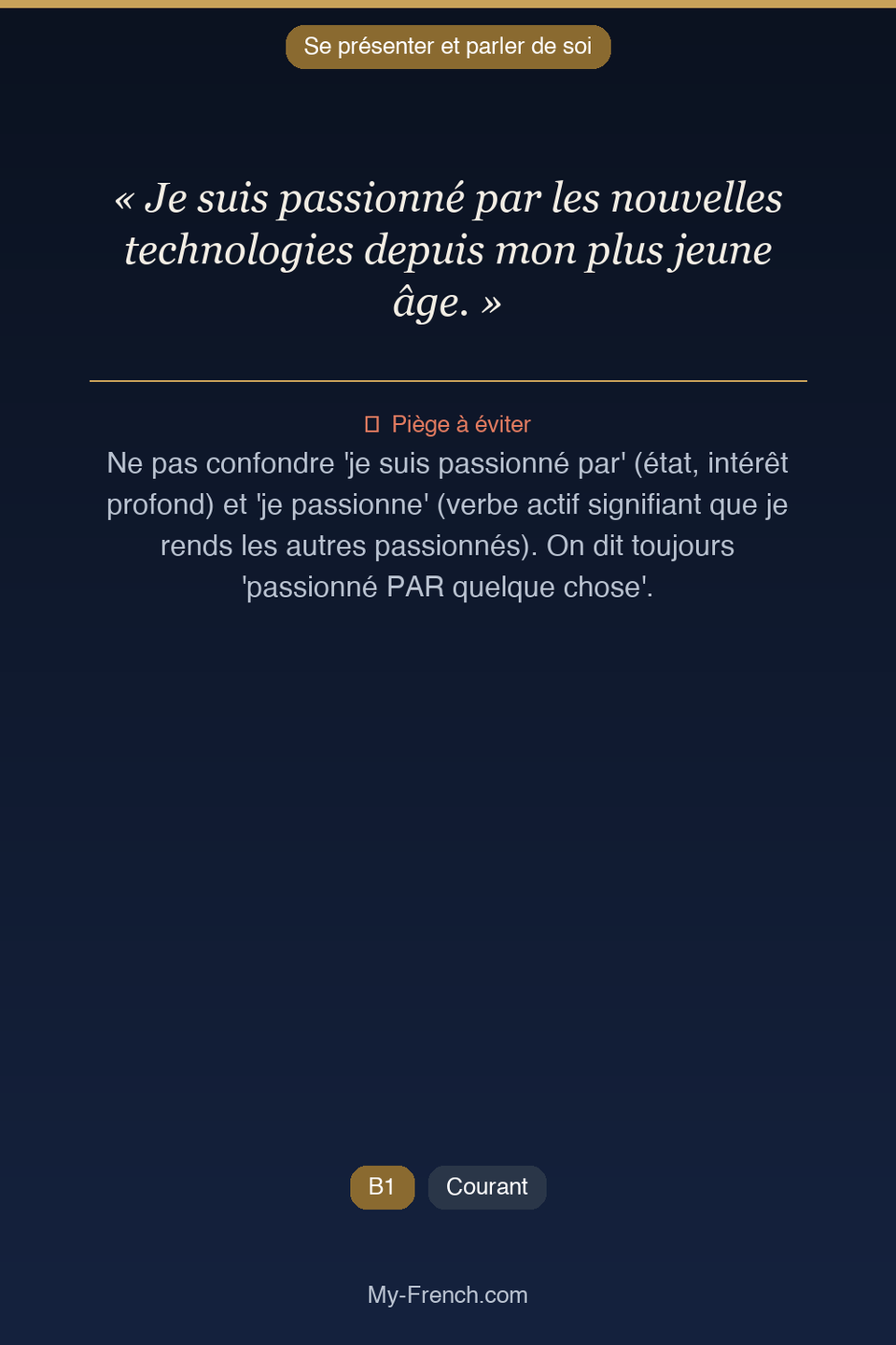 Français des affaires : « Je suis passionné par les nouvelles technologies depuis mon plus jeune »
