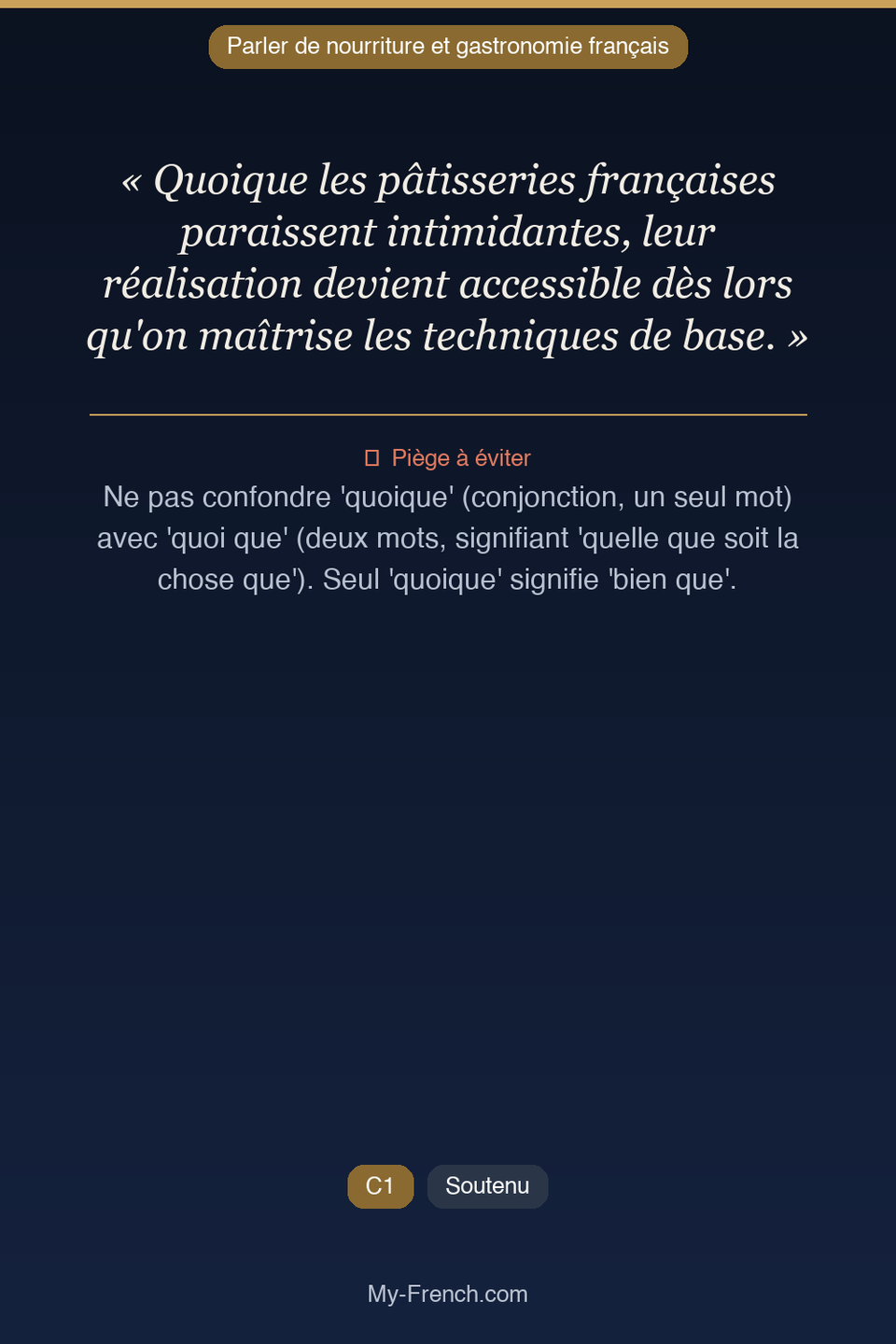 Français des affaires : « Quoique les pâtisseries françaises paraissent intimidantes, leur réali »