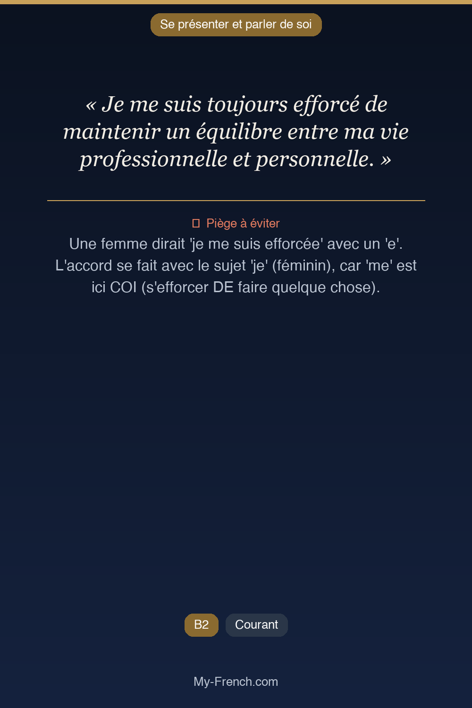Français des affaires : « Je me suis toujours efforcé de maintenir un équilibre entre ma vie pro »