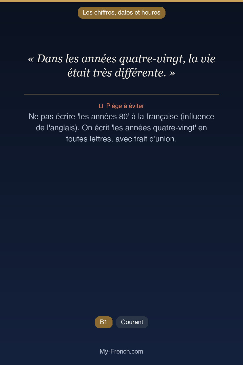 Français des affaires : « Dans les années quatre-vingt, la vie était très différente. »