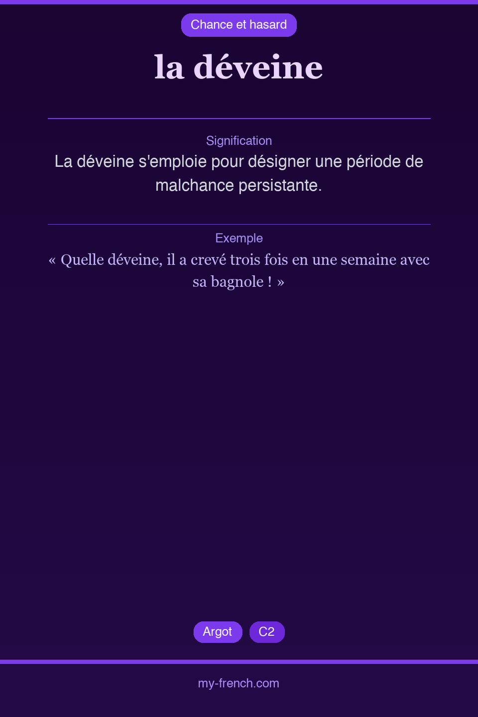 la déveine : que veut dire cette expression ?