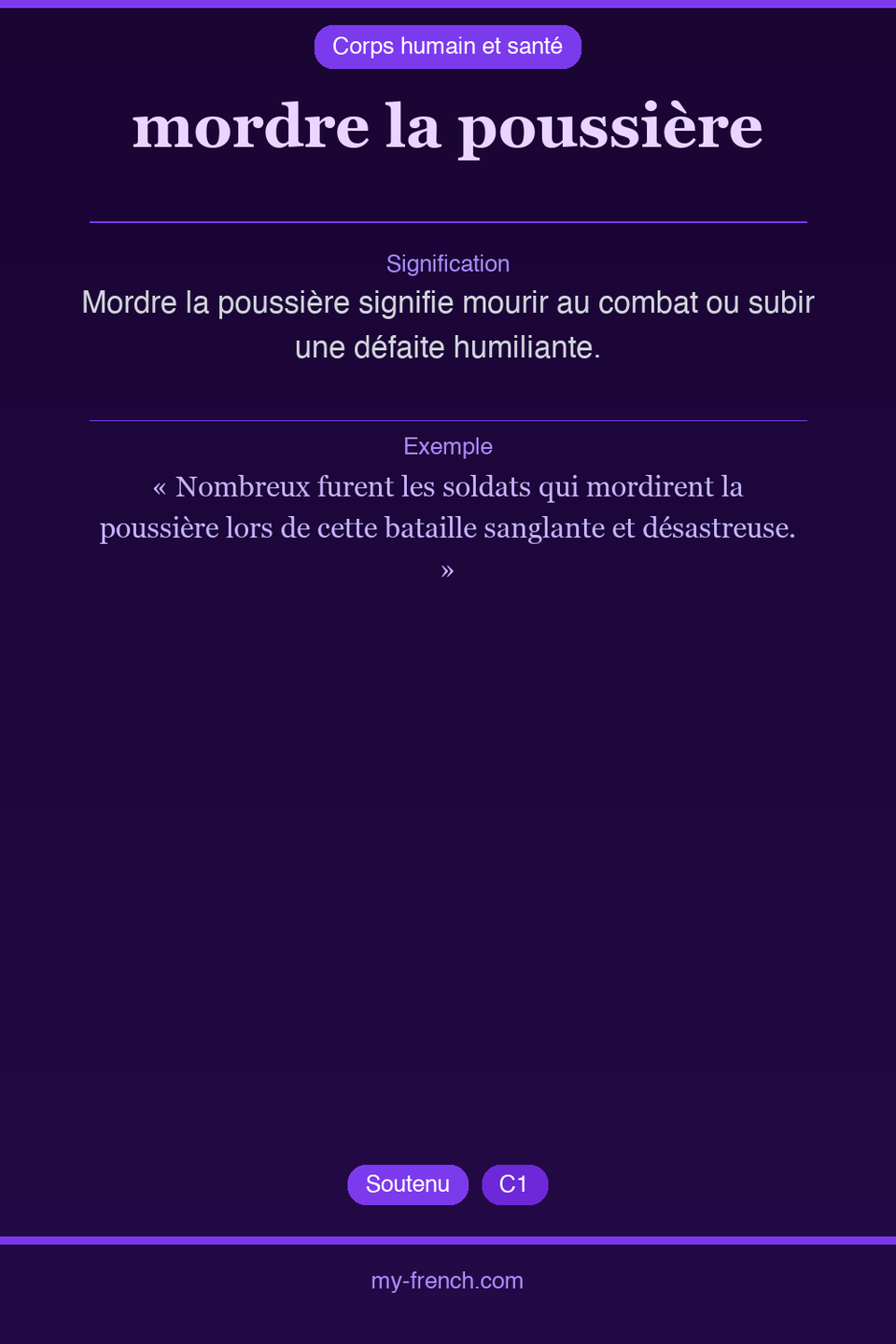 mordre la poussière : que veut dire cette expression ?