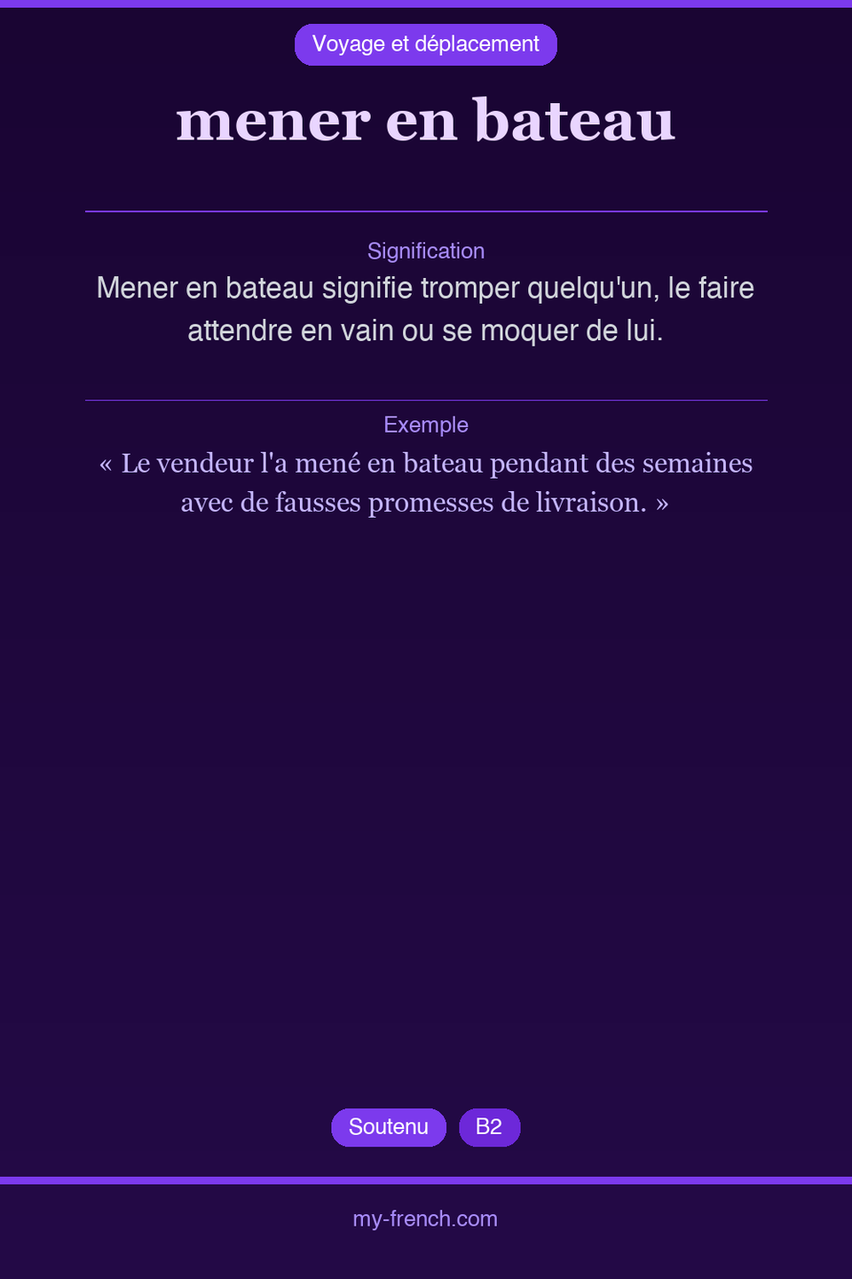 mener en bateau : que veut dire cette expression ?