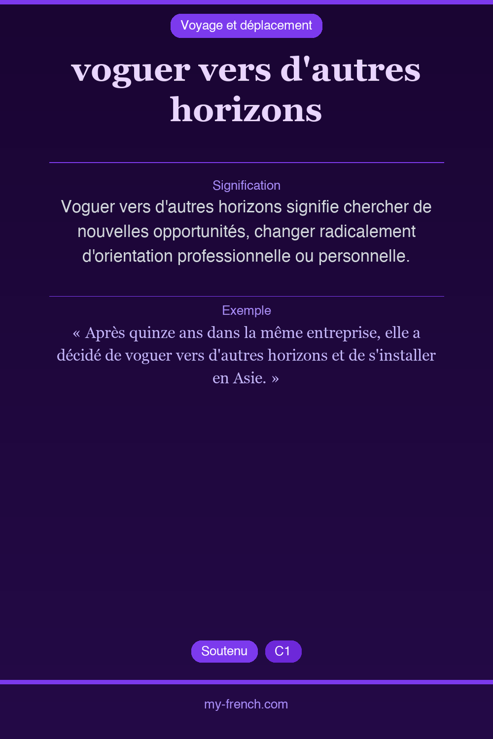voguer vers d'autres horizons : que veut dire cette expression ?