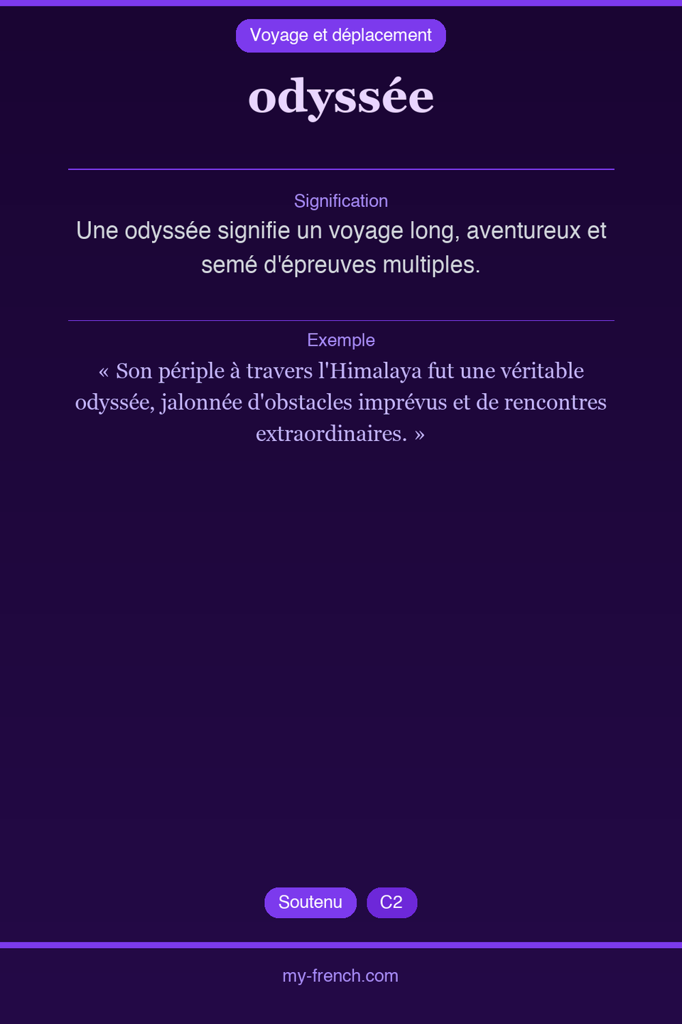 odyssée : que veut dire cette expression ?
