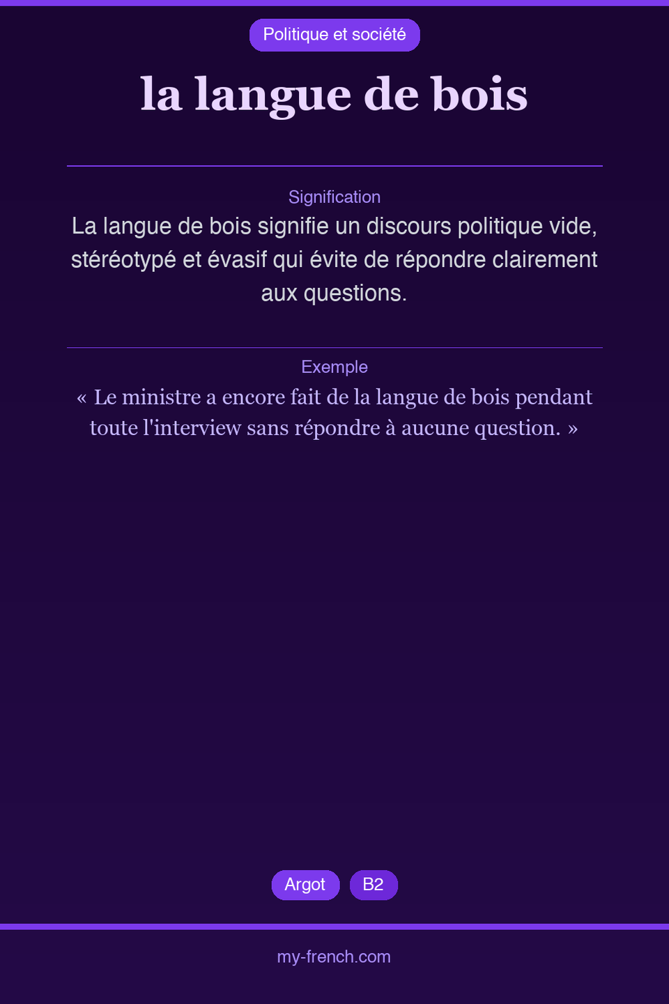 la langue de bois : que veut dire cette expression ?