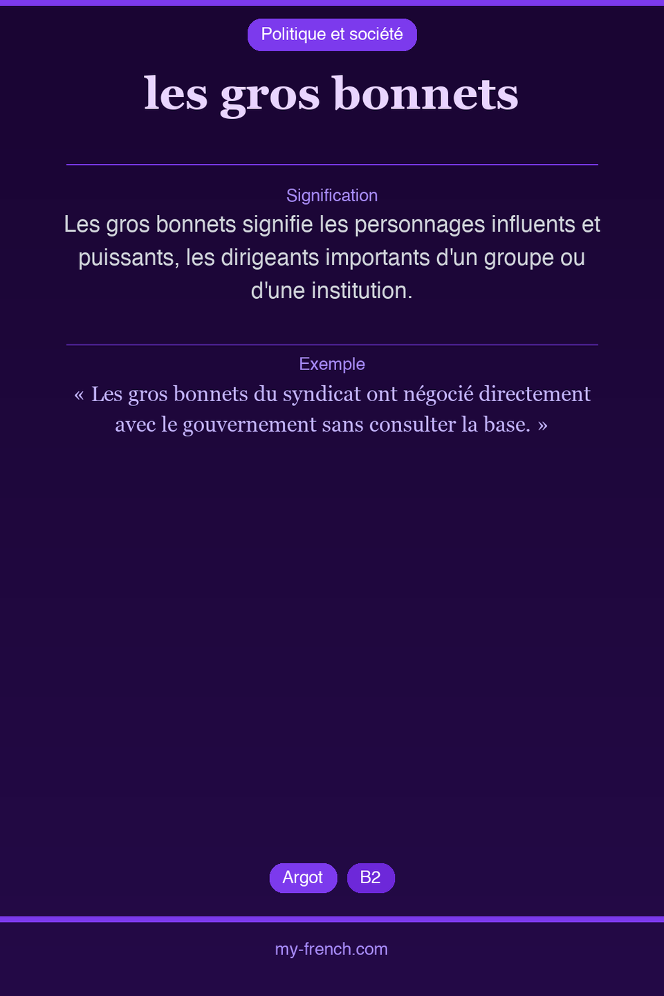 les gros bonnets : que veut dire cette expression ?