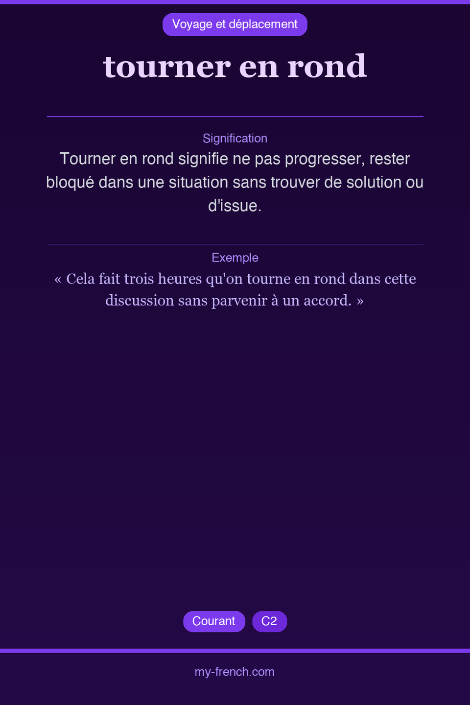 tourner en rond : que veut dire cette expression ?