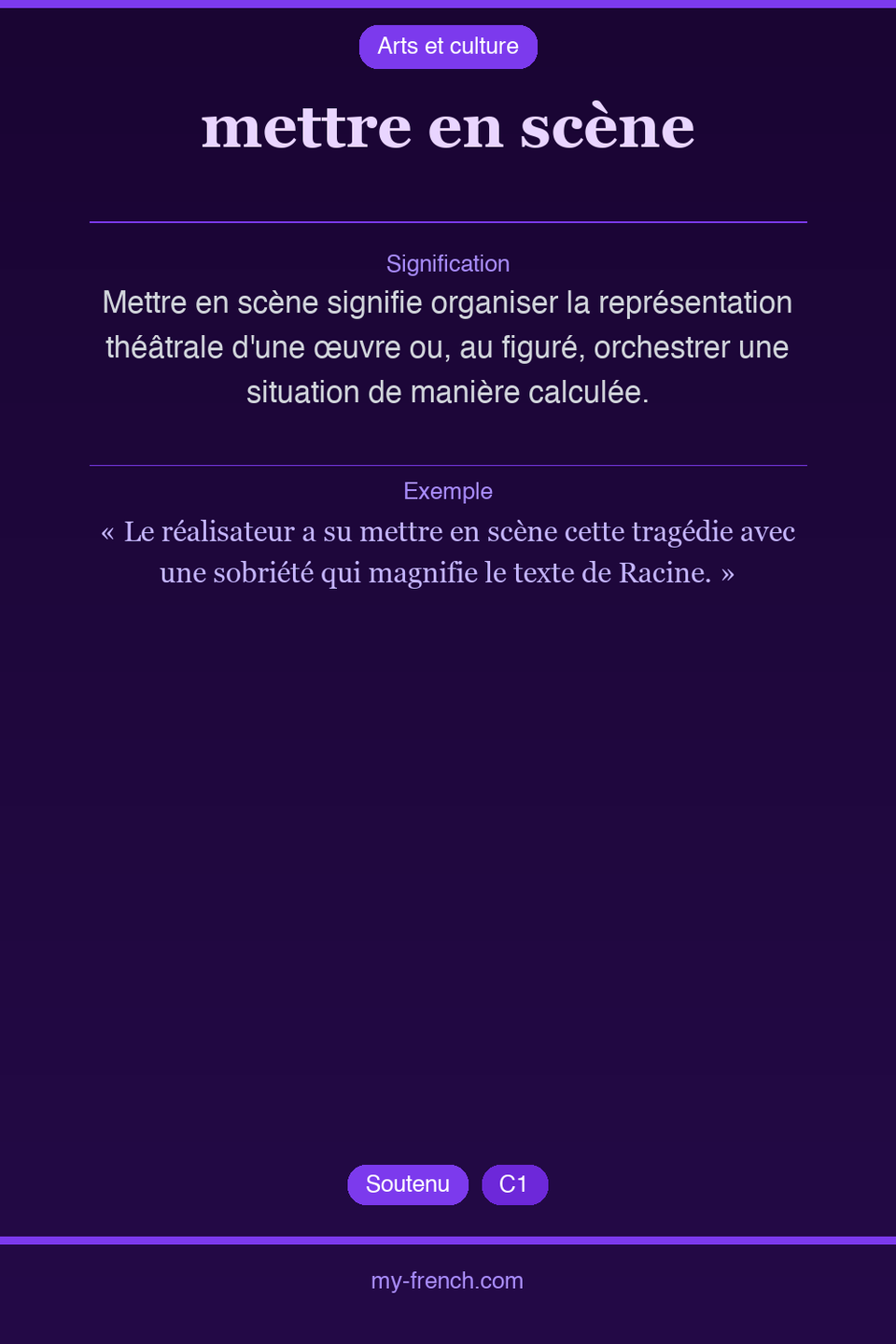 mettre en scène : que veut dire cette expression ?