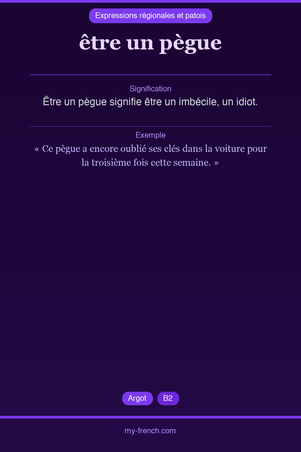 être un pègue : que veut dire cette expression ?