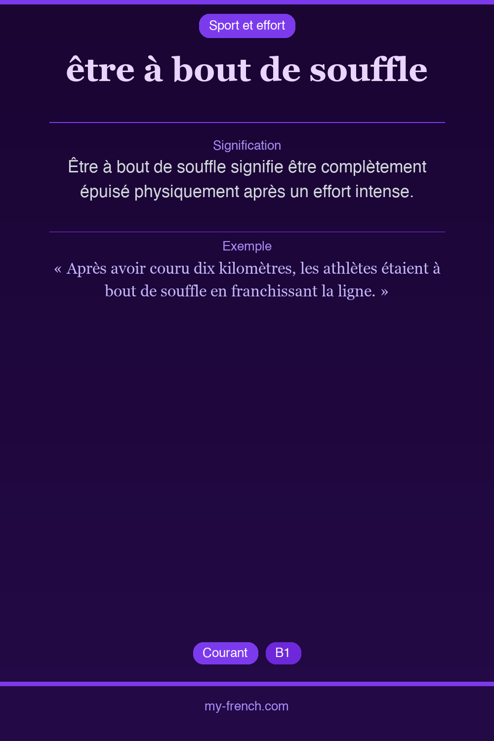 être à bout de souffle : que veut dire cette expression ?