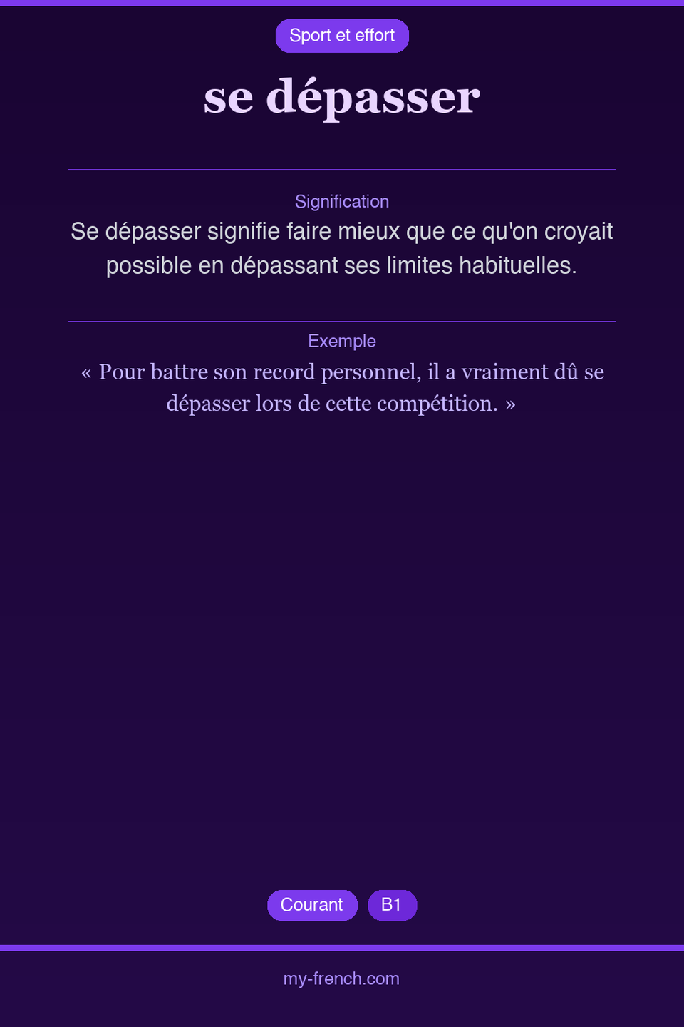 se dépasser : que veut dire cette expression ?