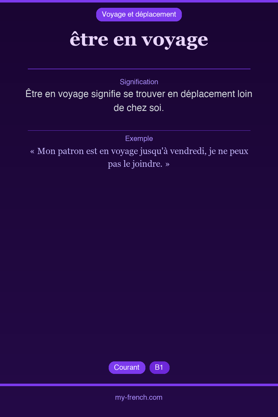 être en voyage : que veut dire cette expression ?