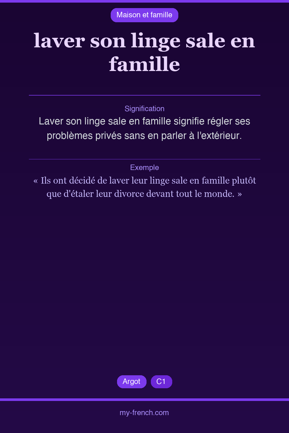 laver son linge sale en famille : que veut dire cette expression ?