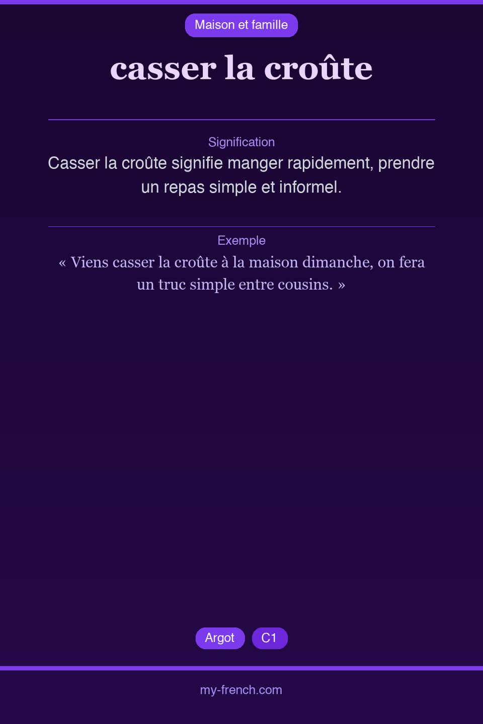 casser la croûte : que veut dire cette expression ?