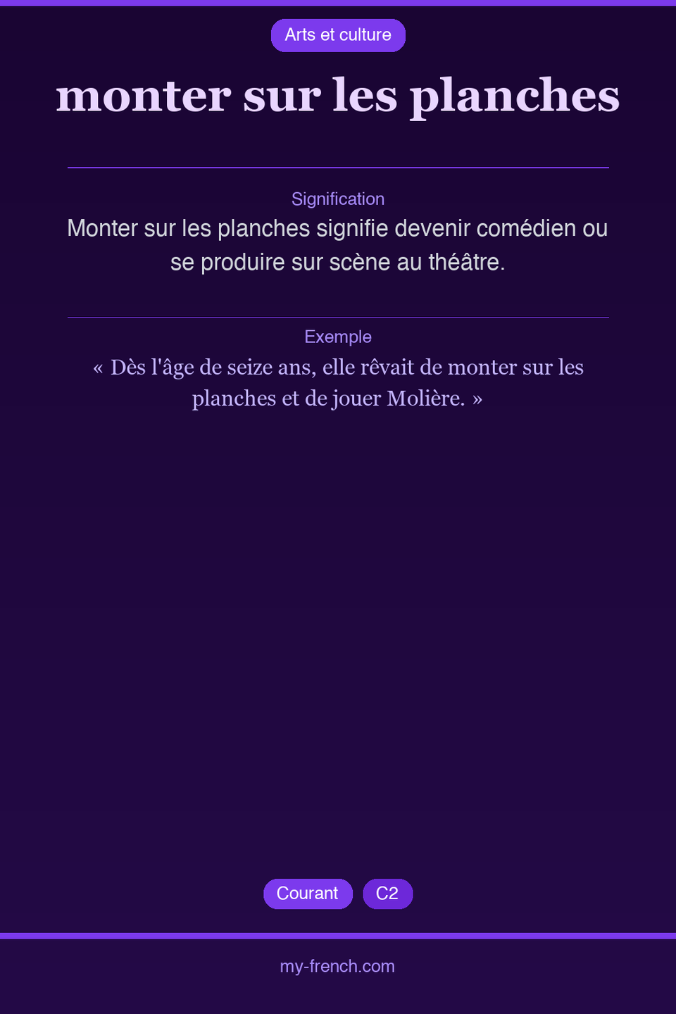 monter sur les planches : que veut dire cette expression ?