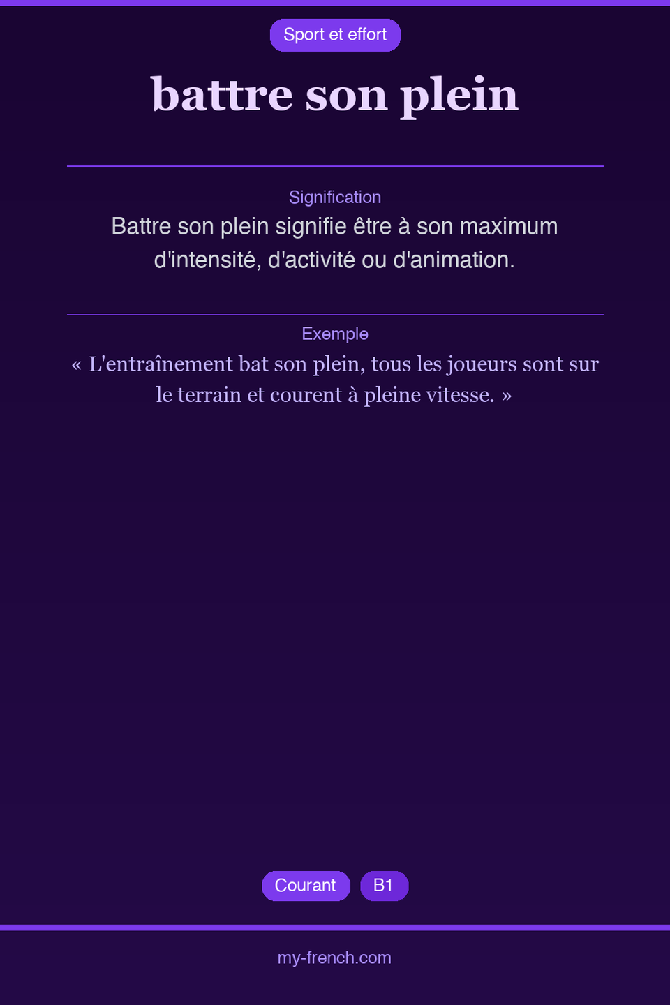 battre son plein : que veut dire cette expression ?