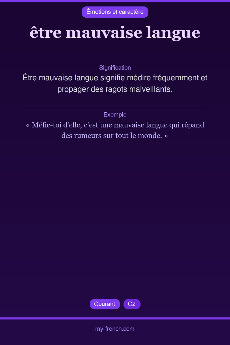être mauvaise langue : que veut dire cette expression ?