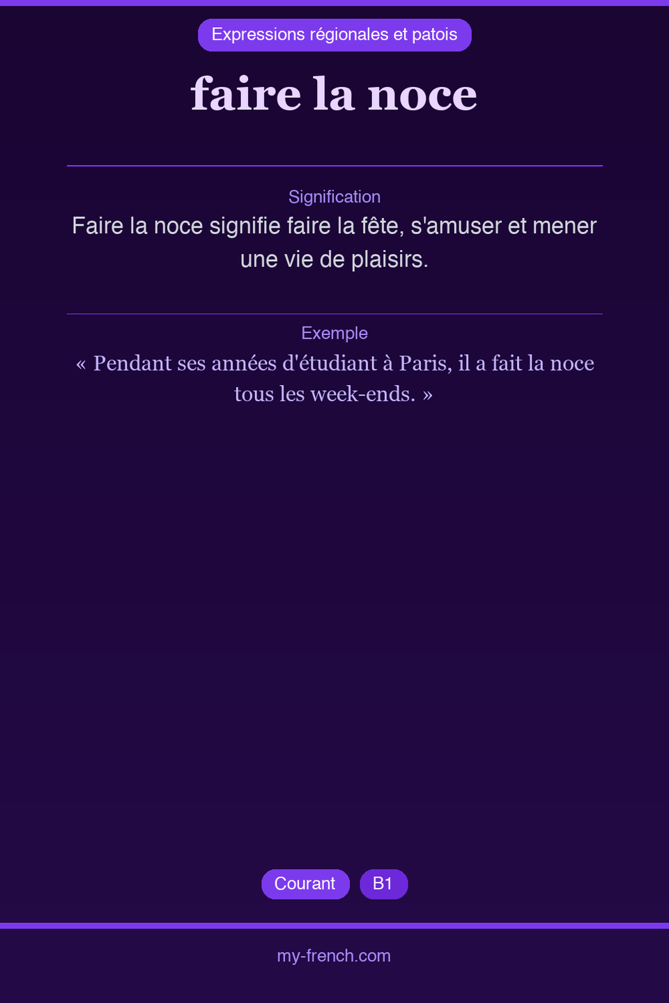 faire la noce : que veut dire cette expression ?