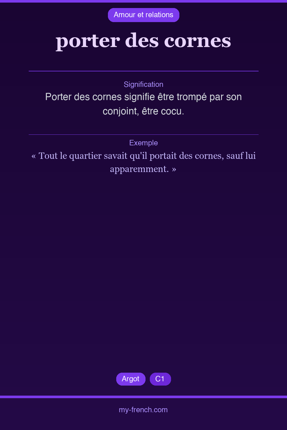 porter des cornes : que veut dire cette expression ?