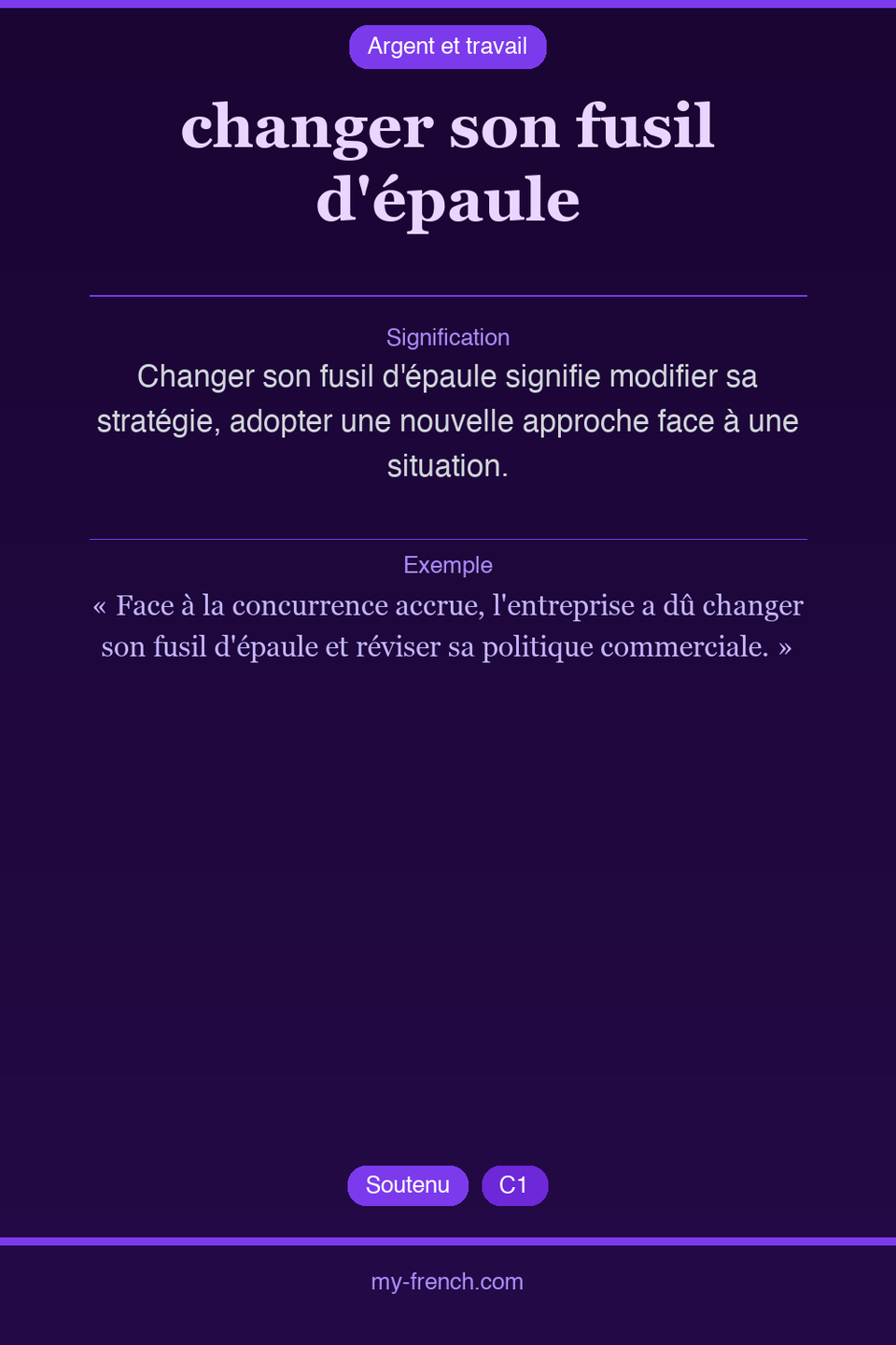changer son fusil d'épaule : que veut dire cette expression ?
