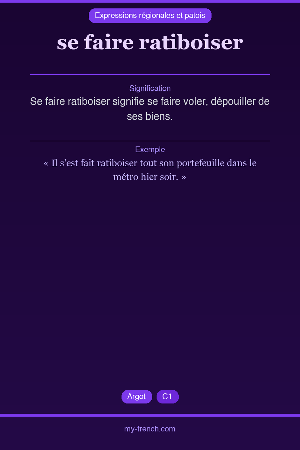 se faire ratiboiser : que veut dire cette expression ?