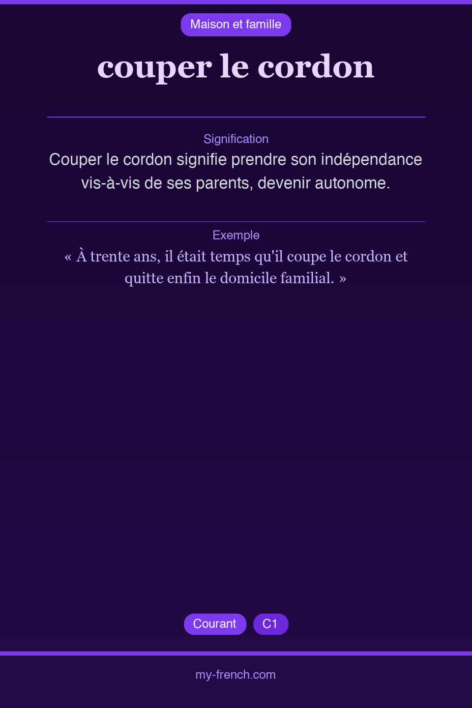 couper le cordon : que veut dire cette expression ?