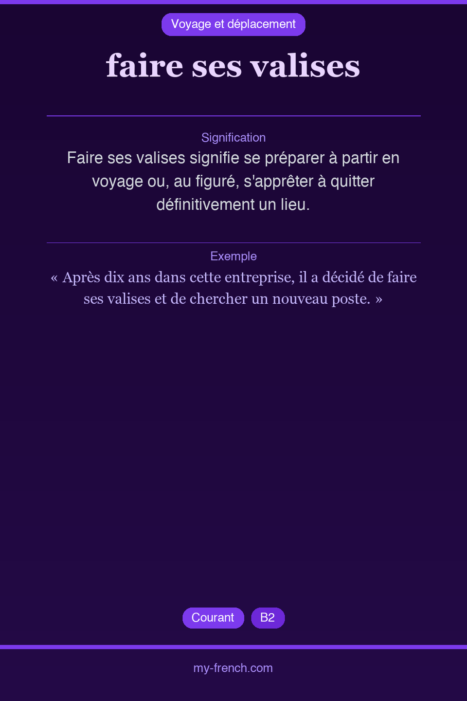 faire ses valises : que veut dire cette expression ?