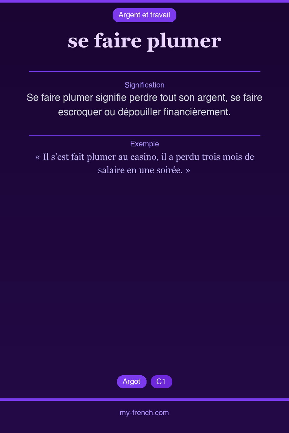 se faire plumer : que veut dire cette expression ?
